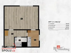 Pronájem bytu 1+1, Jablonec nad Nisou, Jizerská, 40 m2