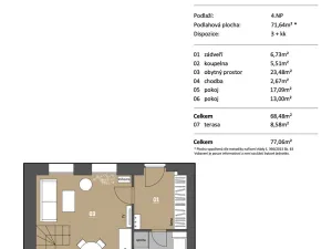Prodej bytu 3+kk, Brno, Stará, 71 m2