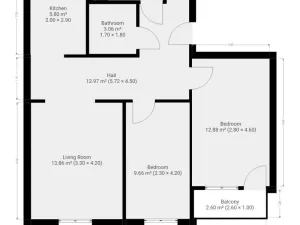 Pronájem bytu 3+kk, Praha - Chodov, Nechvílova, 67 m2
