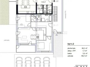 Prodej bytu 2+kk, Šlapanice, 72 m2