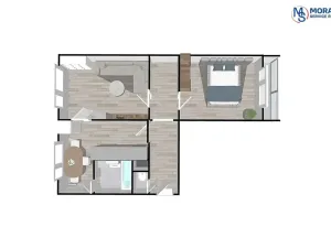 Prodej bytu 2+1, Olomouc, Brněnská, 58 m2