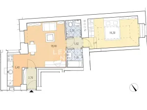 Pronájem bytu 2+kk, Praha - Vyšehrad, Vratislavova, 50 m2