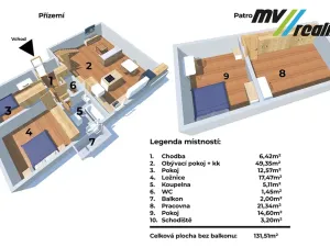 Prodej bytu 4+kk, Milovice, Kaštanová, 131 m2