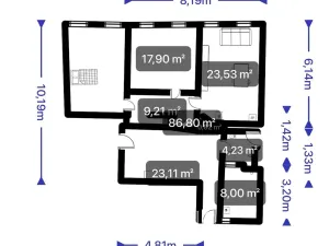 Pronájem bytu 2+kk, Teplice, U Hadích lázní, 86 m2