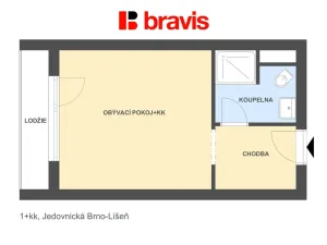 Prodej bytu 1+kk, Brno - Líšeň, Jedovnická, 20 m2