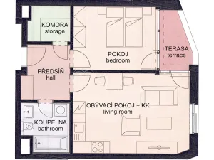 Pronájem bytu 2+kk, Praha - Žižkov, Olgy Havlové, 52 m2