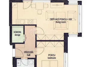Pronájem bytu 2+kk, Praha - Žižkov, Rixdorfská, 51 m2