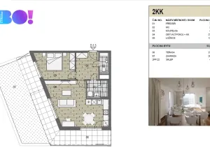 Pronájem bytu 2+kk, Ostrava, F. X. Riepla, 54 m2