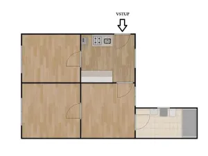 Pronájem bytu 3+1, Brno - Maloměřice, Obřanská, 58 m2