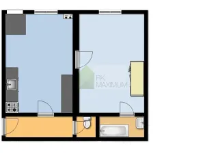 Pronájem bytu 2+kk, Praha - Žižkov, Ondříčkova, 44 m2