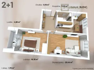 Prodej bytu 2+1, Karlovy Vary - Rybáře, Plešivecká, 61 m2