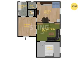 Prodej bytu 2+1, Jihlava, Seifertova, 69 m2