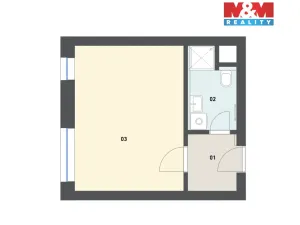 Prodej bytu 1+kk, Hradec Králové - Nový Hradec Králové, Antonína Petrofa, 32 m2