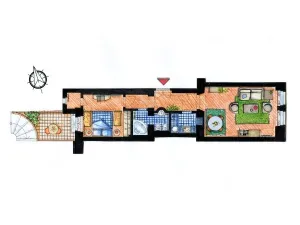 Pronájem bytu 2+1, Praha - Vinohrady, Anny Letenské, 54 m2