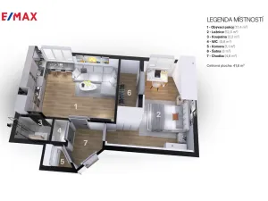 Prodej bytu 2+kk, Hradec Králové - Pražské Předměstí, Oskara Nedbala, 46 m2