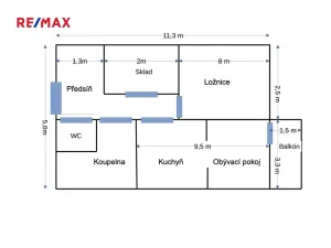 Pronájem bytu 2+kk, Praha - Vysočany, Podkovářská, 54 m2