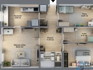 Prodej bytu 4+1, Praha - Háje, Hekrova, 79 m2