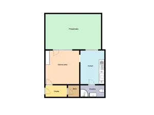 Pronájem bytu 1+1, Praha - Horní Počernice, Dandova, 37 m2