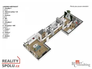 Pronájem bytu 3+kk, Praha - Karlín, Za Karlínským přístavem, 89 m2