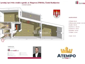 Prodej bytu 3+kk, České Budějovice - České Budějovice 3, Riegrova, 94 m2