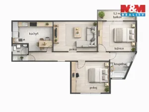Prodej bytu 3+1, Frýdek-Místek - Místek, Foerstrova, 78 m2