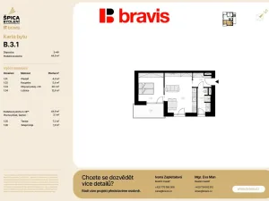 Prodej bytu 2+kk, Brno - Tuřany, 52 m2