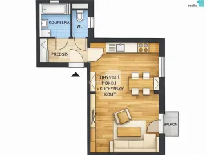 Prodej bytu 1+kk, Nehvizdy, Vestecká, 38 m2