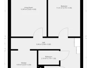 Pronájem bytu 2+1, Praha - Chodov, Vejvanovského, 42 m2