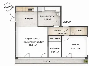 Prodej bytu 3+kk, Ostrava, Karola Šmidkeho, 74 m2