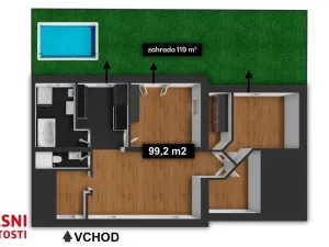 Prodej bytu 4+kk, Praha - Lochkov, K Lahovské, 99 m2