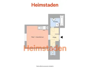 Pronájem bytu 1+kk, Havířov - Město, Vardasova, 22 m2