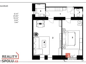 Prodej bytu 2+kk, Praha - Žižkov, Hartigova, 60 m2