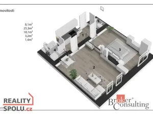 Prodej bytu 2+kk, Praha - Žižkov, Hartigova, 60 m2