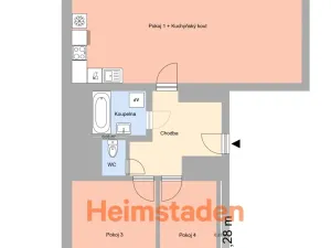Pronájem bytu 3+1, Ostrava - Moravská Ostrava, 30. dubna, 77 m2