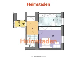 Pronájem bytu 1+1, Ostrava - Poruba, náměstí Jana Nerudy, 38 m2