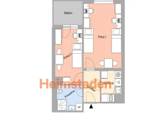 Pronájem bytu 2+1, Plzeň - Jižní Předměstí, Magisterská, 46 m2