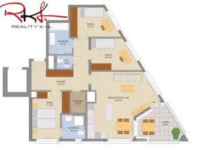 Prodej bytu 4+kk, Praha, náměstí Olgy Scheinpflugové, 104 m2