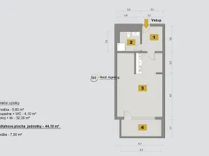 Prodej bytu 1+kk, Praha - Braník, Skálové, 51 m2