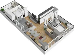 Pronájem bytu 3+kk, Brno, Merhautova, 55 m2