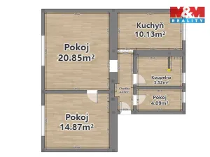 Prodej bytu 3+kk, Pardubice - Zelené Předměstí, Lexova, 61 m2