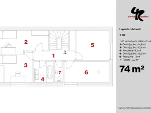 Pronájem rodinného domu, Zlonín, Lísková, 192 m2