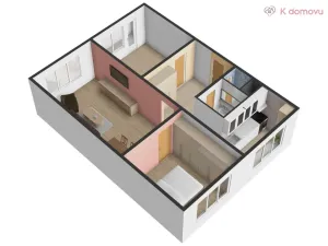 Pronájem bytu 3+1, Zlín - Malenovice, Mlýnská, 68 m2