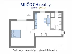 Pronájem bytu 1+1, Brno, Bayerova, 39 m2