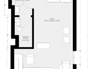 Pronájem bytu 1+kk, Brno - Bystrc, Markůvky, 30 m2