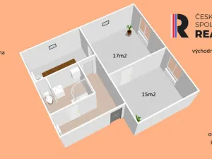 Prodej bytu 2+1, Podbořany, Komenského, 56 m2