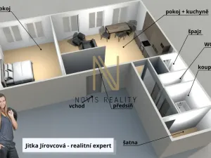 Pronájem bytu 2+kk, Domažlice, náměstí Míru, 69 m2