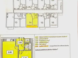 Pronájem bytu 2+kk, Hostivice, 52 m2