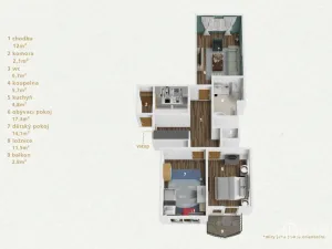 Prodej bytu 3+1, Praha - Podolí, Sinkulova, 78 m2