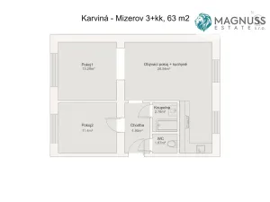 Prodej bytu 3+kk, Karviná, Tyršova, 63 m2