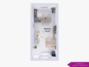 Pronájem obchodního prostoru, Olomouc - Nové Sady, Střední novosadská, 34 m2